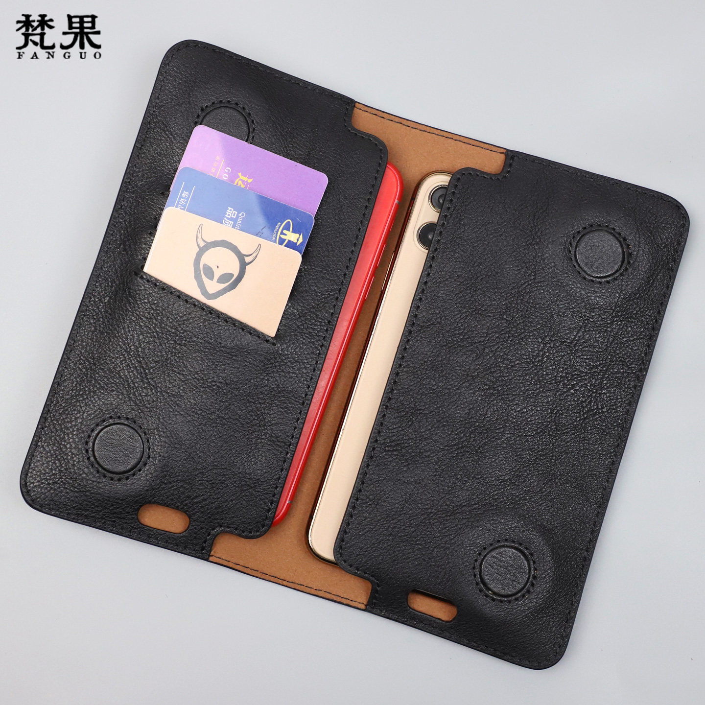 植鞣牛皮简约双手机收纳包超轻薄手拿包便携袋真皮防摔皮套保护套,淘宝优惠券,粉丝福利购,淘宝优惠卷