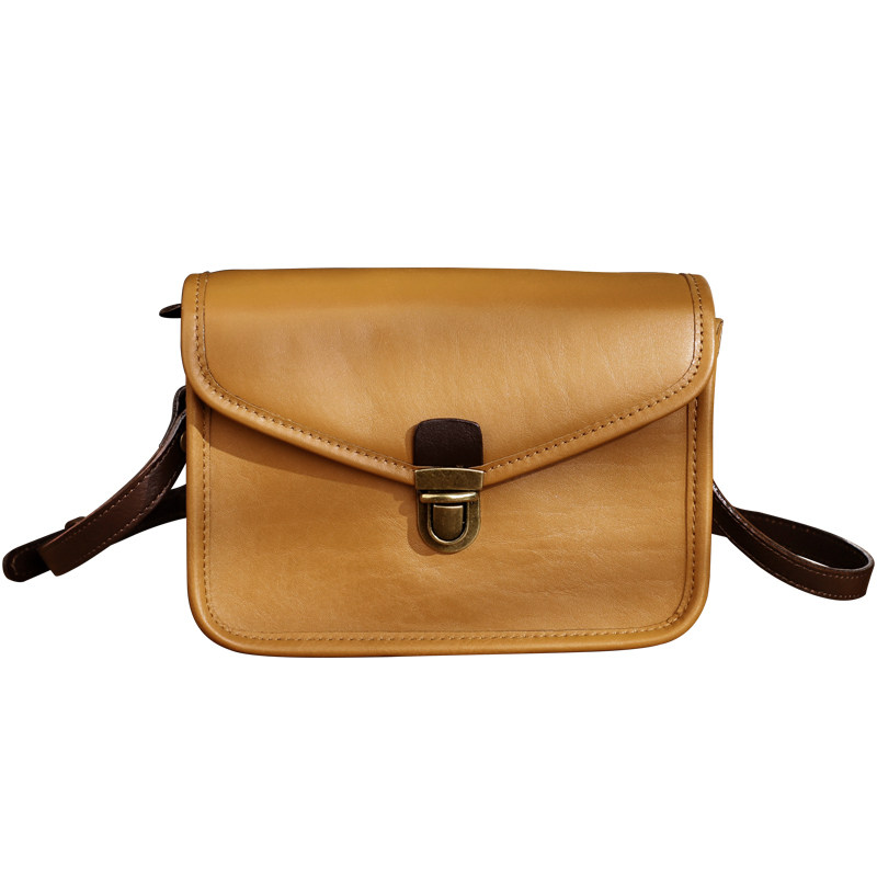 真皮斜跨复古小方包女士头层植鞣牛皮手机包小众单肩包百搭小包潮,淘宝优惠券,粉丝福利购,淘宝优惠卷