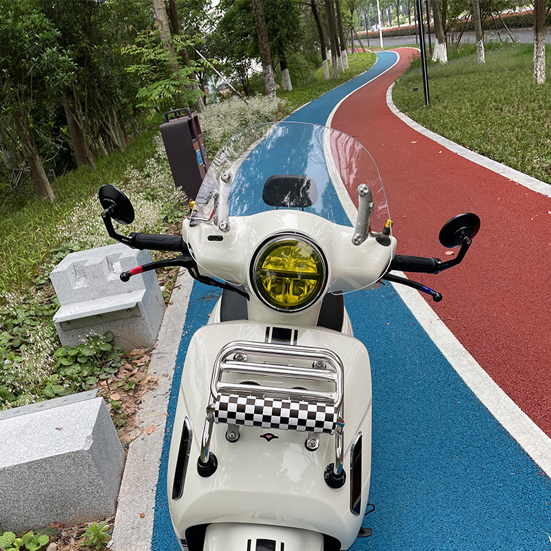 适用本田ns125la手把镜巧格i飞度4姜戈150维多利亚改装手把后视镜 - 图1