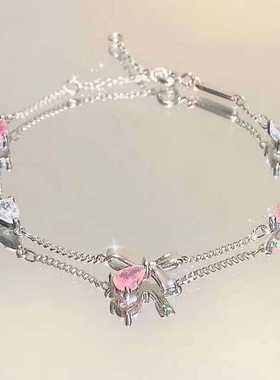 铃铛手链锆石樱花蝴蝶结