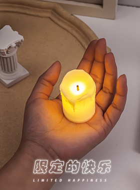 ins风复古仿真蜡烛小台灯