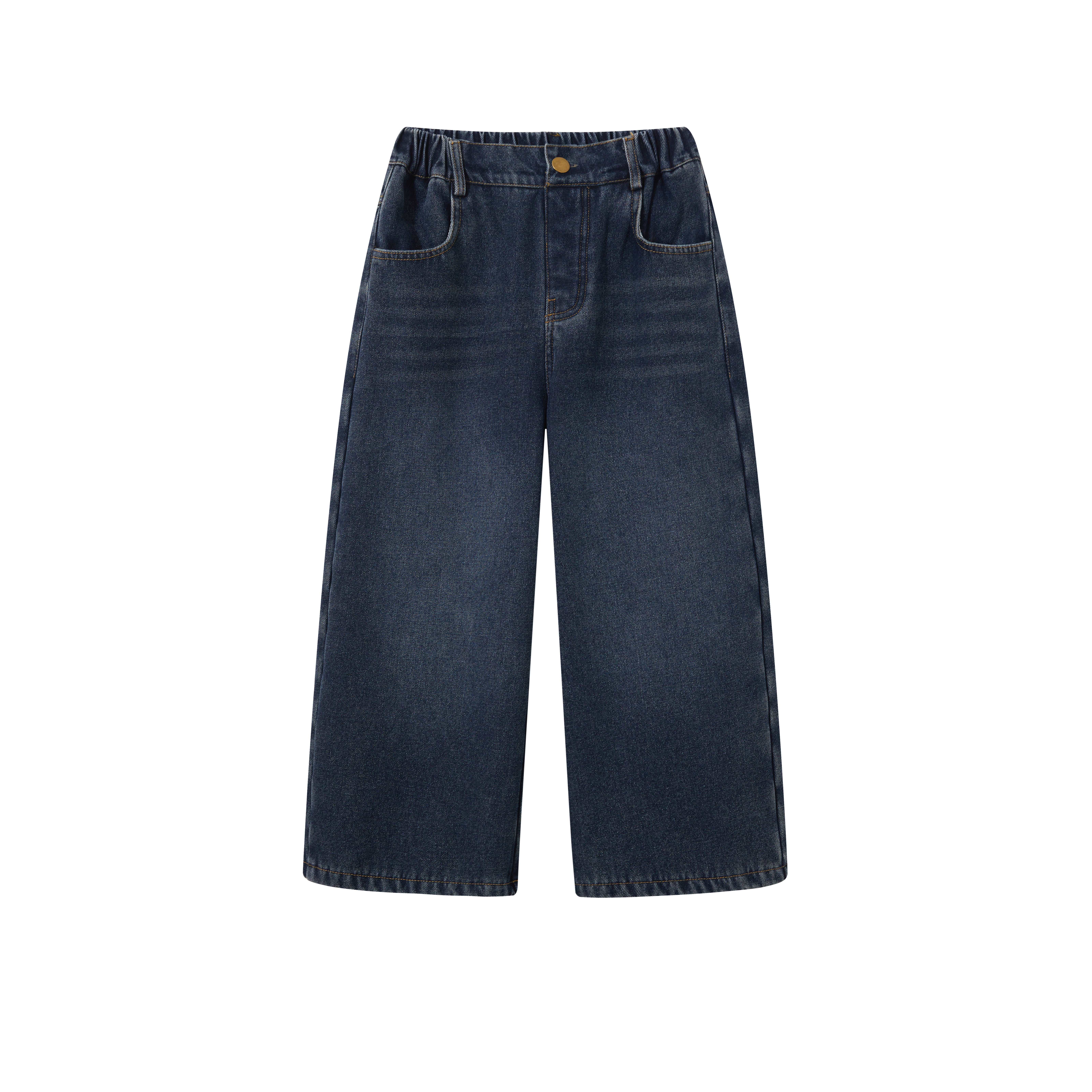 senbaby童装女童直筒牛仔裤子冬季儿童保暖长裤加绒深色牛仔裤,淘宝优惠券,粉丝福利购,淘宝优惠卷