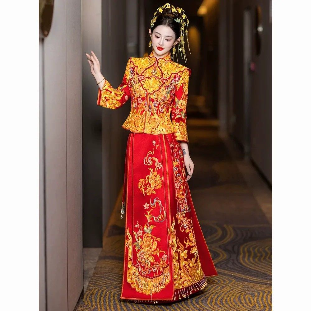 重工大码秀禾服2025新款新娘中式婚服结婚嫁衣出阁服敬酒服出嫁服,淘宝优惠券,粉丝福利购,淘宝优惠卷