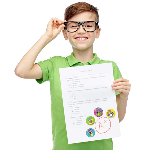 500张/卷幼儿园奖励贴纸小玩具班主任鼓励贴纸英语卡通动物图案 - 图3
