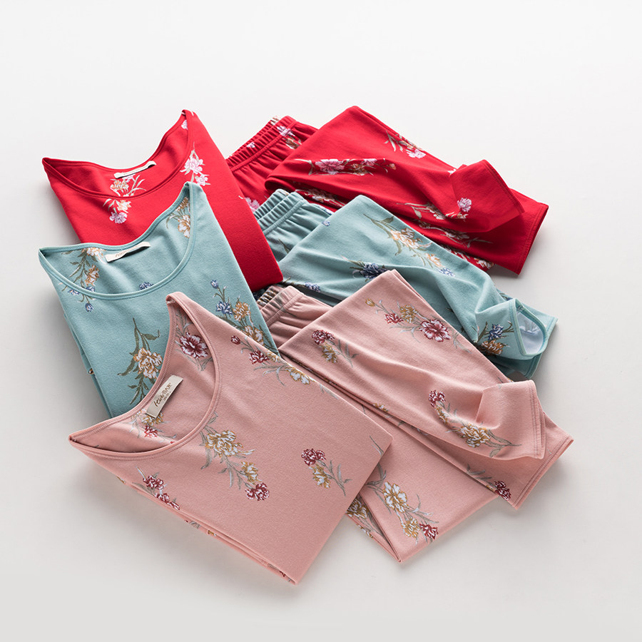 意大莱女士中老年加肥加大码大红纯棉内衣套装秋衣秋裤棉毛衫保暖,淘宝优惠券,粉丝福利购,淘宝优惠卷