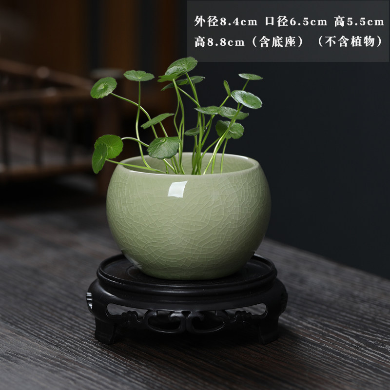 陶瓷哥窑开片陶瓷水培小花盆无孔花钵绿植容器小清新桌面花器清仓,淘宝优惠券,粉丝福利购,淘宝优惠卷