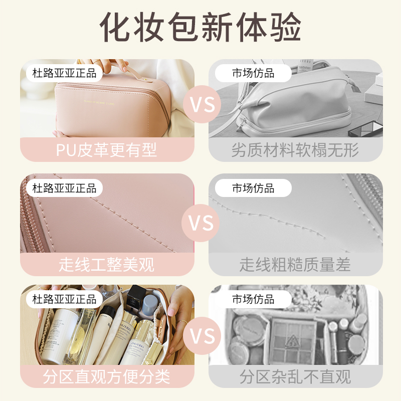 化妆包女2024新款高端便携式大容量轻奢洗漱分区收纳旅行必备用品