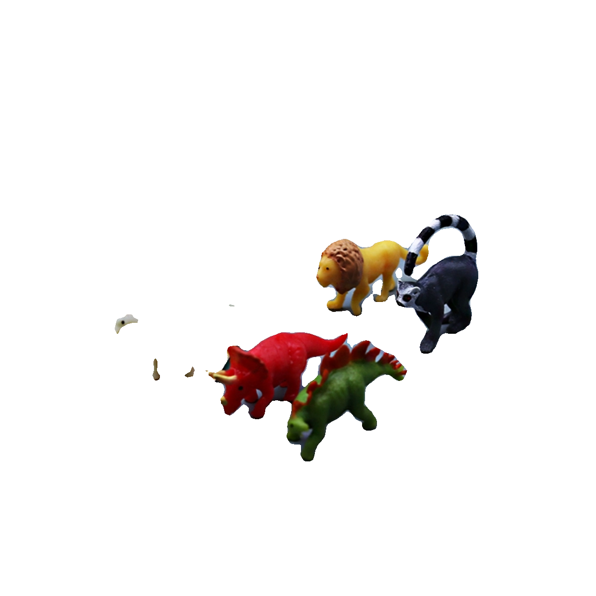 独立盲袋仿真动物模型恐龙狮子狐猴剑龙三角龙儿童认知玩具 - 图3