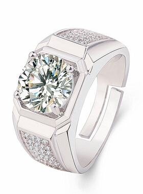 高级感ing潮时尚开口钻戒 个性微镶锆宝石钻戒欧美跨境亚马逊货源