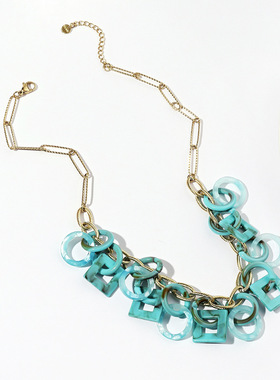 异域波西米亚风饰品时尚湖蓝色