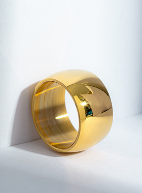 12MM宽大戒指男光面指环