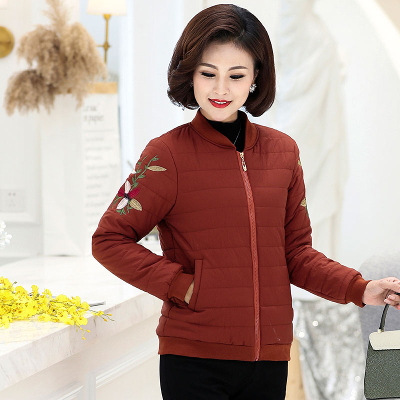 巴宝兹旗舰店冬装新款棉衣年轻女装秋冬季时尚修身纯色棉袄立领棉服外套0