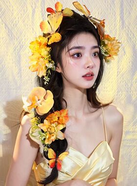 仙气古风拍照汉服发钗套装