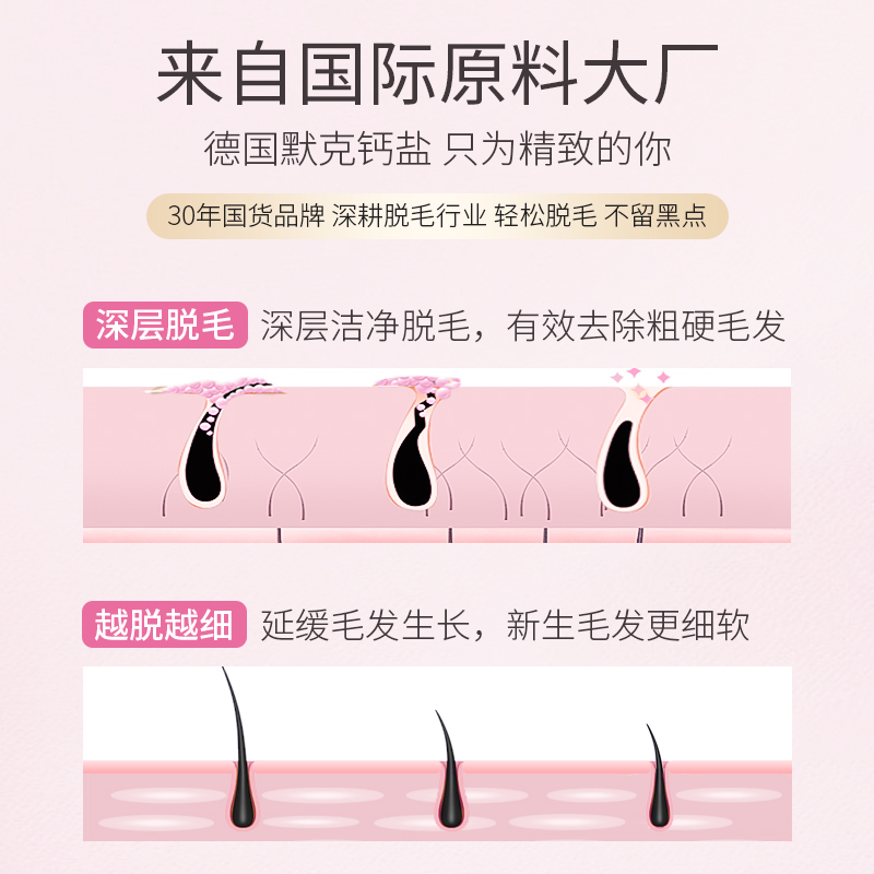 玛贝拉脱毛膏女腋下专用去毛根不留黑点全身腿部否私密男士海绵头