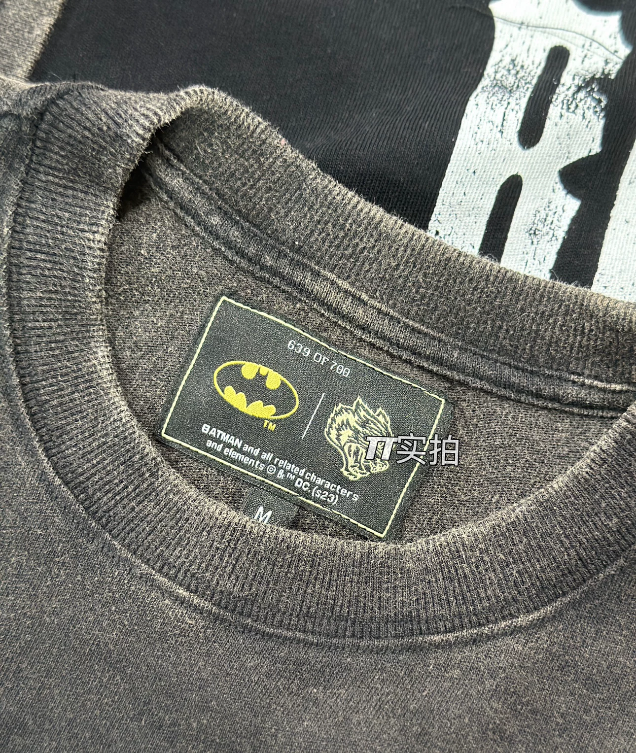TT Wolves Limited DC Cat Woman Washing Make Old Cotton Short Short Sleeve Tee spot B40