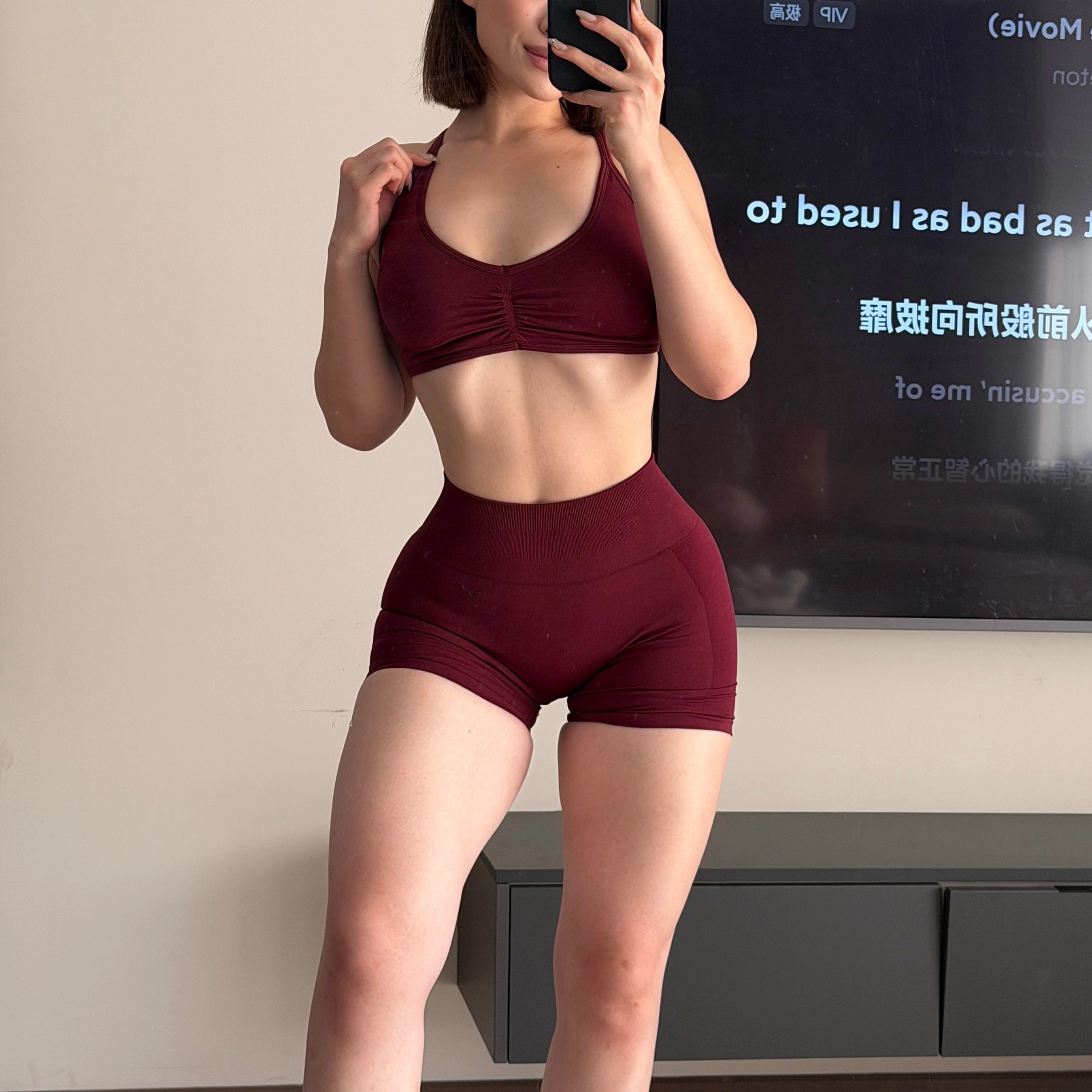 TT WOLVES 原创超显臀阳离子无缝中腰健身套装短裤/文胸瑜伽服 X8,淘宝优惠券,粉丝福利购,淘宝优惠卷