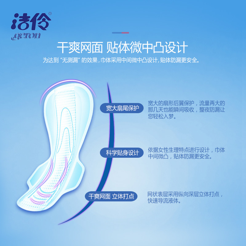 洁伶女整箱日用组合装23片卫生巾 望天厚家居卫生巾