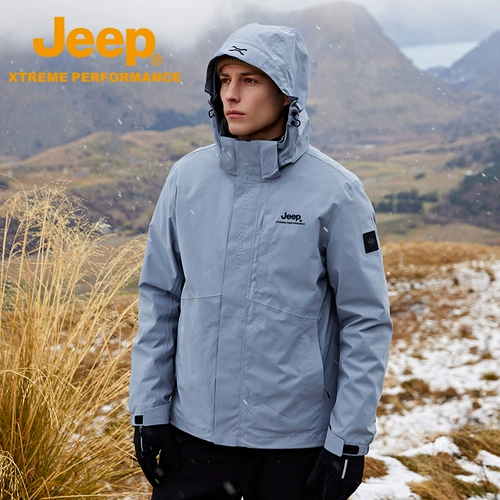 Jeep, вкладыш, мужская дорожная съемная водонепроницаемая альпинистская куртка, «три в одном»