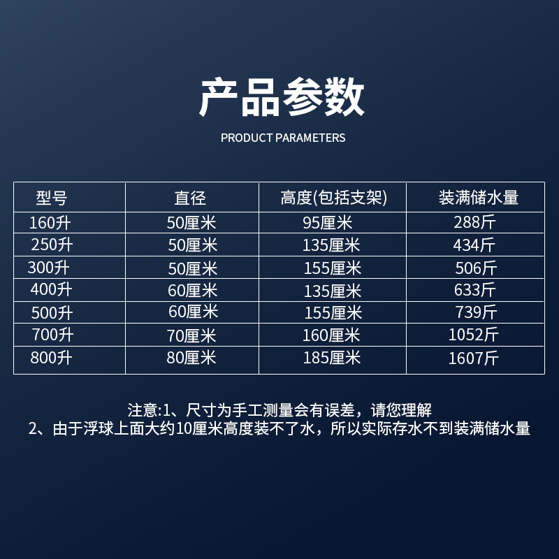 304不锈钢水箱储水桶家用立式水塔太阳能厨房楼顶自来水蓄水罐 - 图2