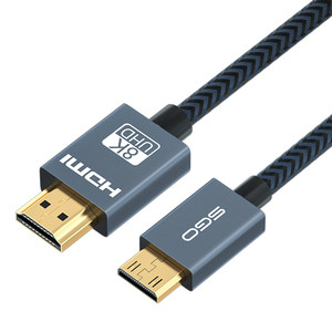 斯格mini hdmi转hdmi2.1线极细柔软迷你线micro hdmi转hdmi线超细