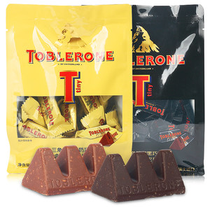 进口Toblerone瑞士三角迷你牛奶巧克力200g袋装黑巧休闲零食喜糖