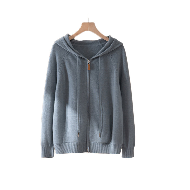 25秋冬新款100%纯山羊绒衫女连帽针织开衫休闲毛衣外套卫衣打底衫,淘宝优惠券,粉丝福利购,淘宝优惠卷