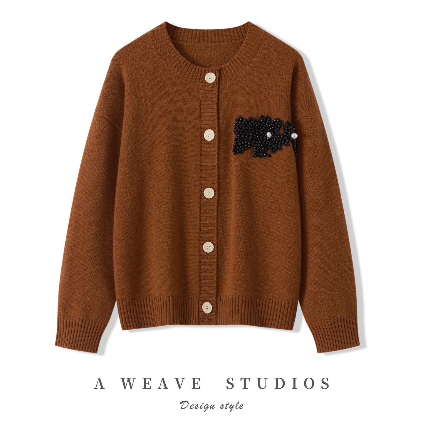 2025秋冬新款100%纯山羊绒衫女圆领加厚系扣开衫休闲时尚针织上衣,淘宝优惠券,粉丝福利购,淘宝优惠卷