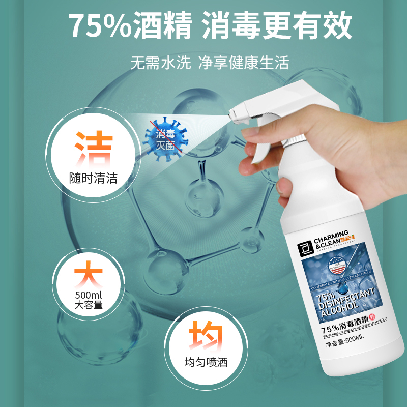 【現貨】雅彩潔酒精消毒液75消毒酒精消毒水家用殺菌消毒噴霧_雅彩潔家居旗艦店_洗護清潔劑_衛生巾_紙_香薰