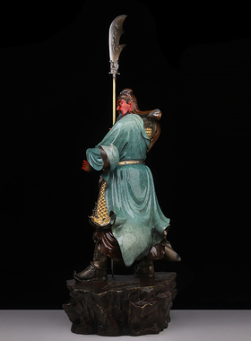 铜彩铜提到关公关羽关二爷武财神供奉佛像摆件家用寺庙家居饰品