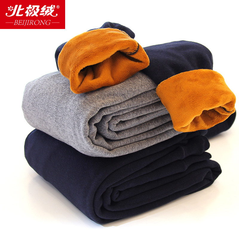 北极绒男士加绒冬季紧身加厚棉裤 bejirog北极绒伍笛保暖裤