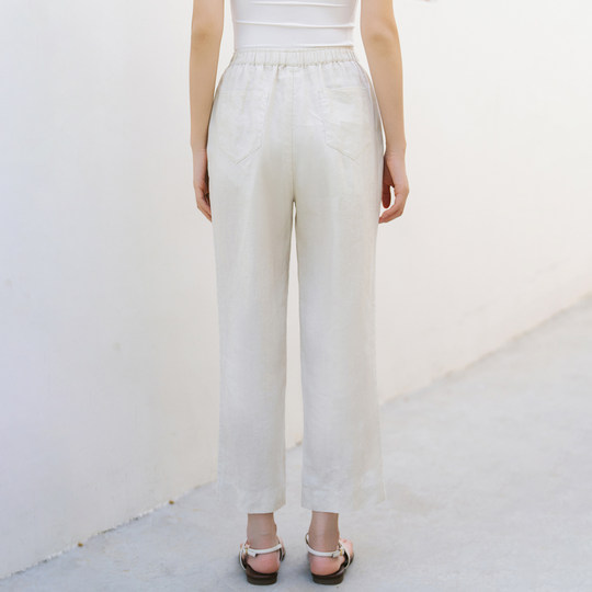 梭家｜寻常日记｜超好穿舒服纯亚麻休闲直筒裤夏季清凉透气九分裤