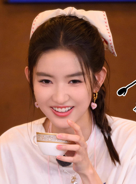 王玉雯同款方巾发圈樱桃刺绣方形头绳发饰头饰发绳女丸子头扎头发