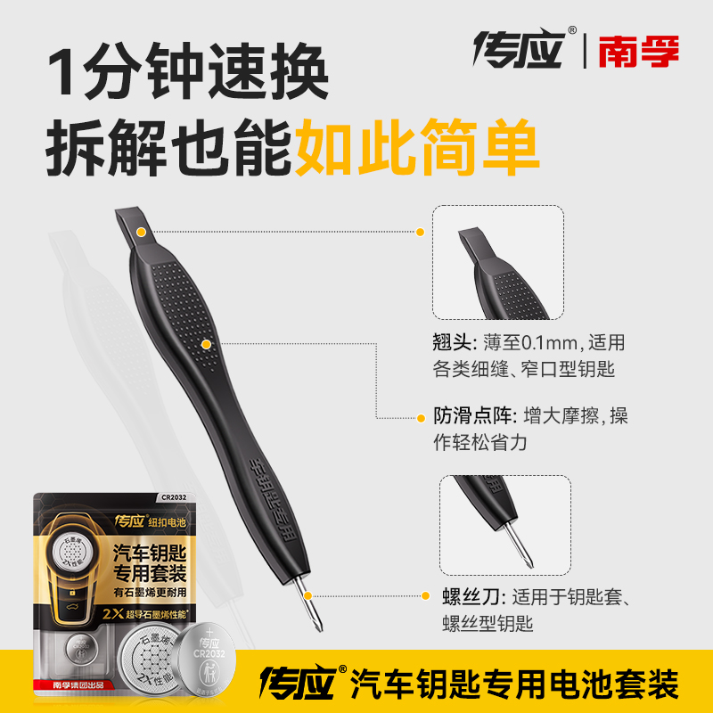 南孚传应纽扣电池CR2032适用广汽传祺gs4 gs3 gs5 ga5 gs7 ga6 ga3汽车钥匙遥控器电子 - 图2
