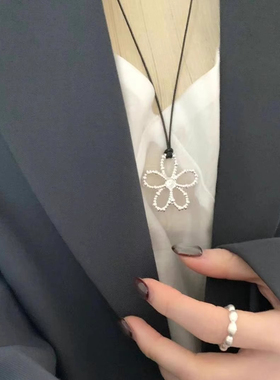 韩国东大门欧尼同款镂空花朵项链