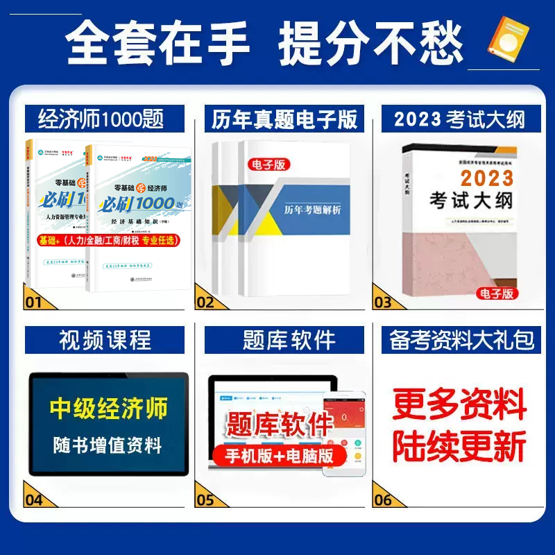 现货2023年中级经济师必刷1000题人力资源管理工商财税金融基础知识零基础学经济师真题模拟卷母题库官方授权搭教材备考2024考试-图0