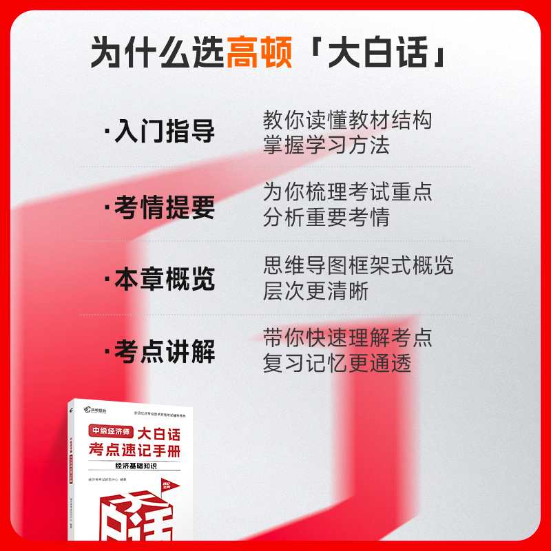 现货 高顿2025年中级经济师大白话考点速记手册经济基础知识任选电子版人力资源管理工商金融财政税收中级经济师教材辅导资料 - 图0