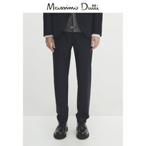 Autumn Winter new Massimo Dutti mens clothing 2023 new business Fashion Commuter Wind Navy Blue Grit Suit Trousers 00065805401