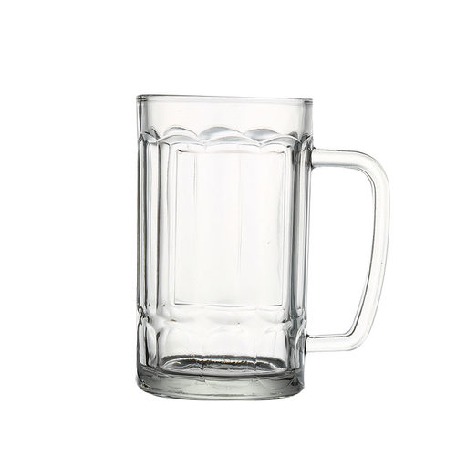 钢化玻璃杯茶杯带把手家用防摔啤酒杯子耐高温扎啤喝水男泡茶水杯 - 图3