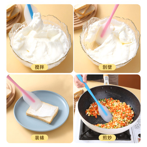 硅胶刮刀一体式刮板大号软铲子蛋糕奶油抹刀耐高温食品级烘焙工具 - 图2