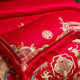 120 long velvet cotton full cotton dragon and phoenix embroidery four-piece set