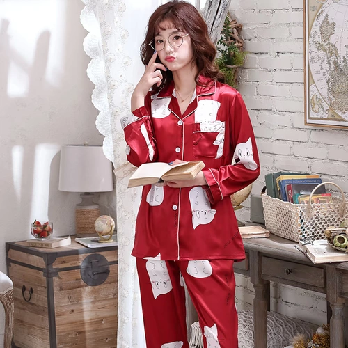 Демисезонная пижама для влюбленных, мужской тонкий шелковый летний демисезонный осенний лонгслив для отдыха