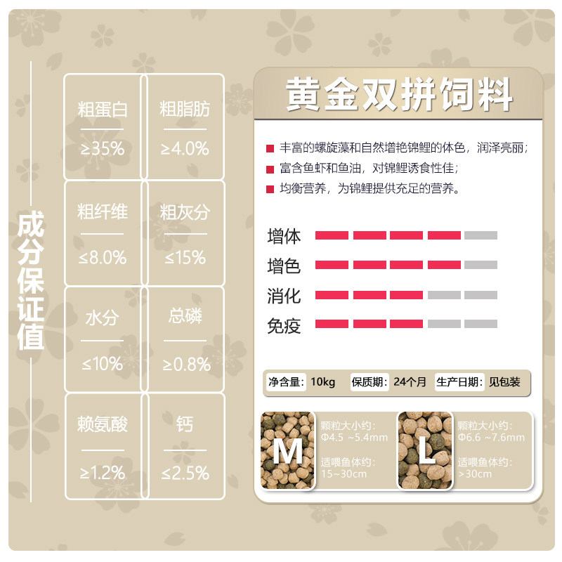 海豚锦鲤鱼饲料双拼育成色扬金鱼专用鱼粮不浑水通用颗粒上浮鱼食,淘宝优惠券,粉丝福利购,淘宝优惠卷