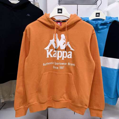KAPPA卡帕中性套头帽衫连帽运动卫衣休闲上衣-K0AW2MT65G - 图0