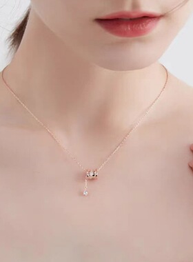 S925纯银小蛮腰项链女轻奢小众设计高级感百搭流苏锁骨链饰品批发