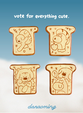 大脑鸣原创手工面包机陶瓷摆件