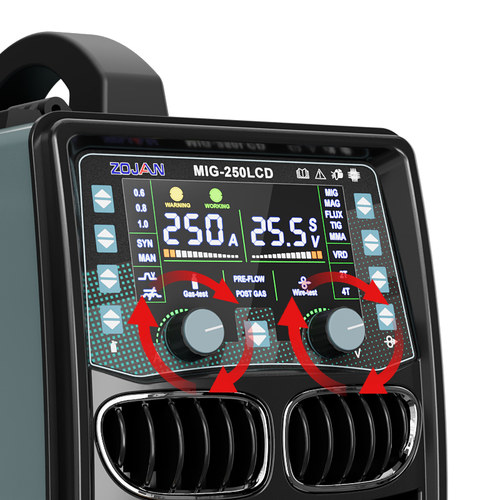 ZOJAN中剑 无气二保焊机5KG多功能6合1氩弧焊电焊机有气保护焊机 - 图0
