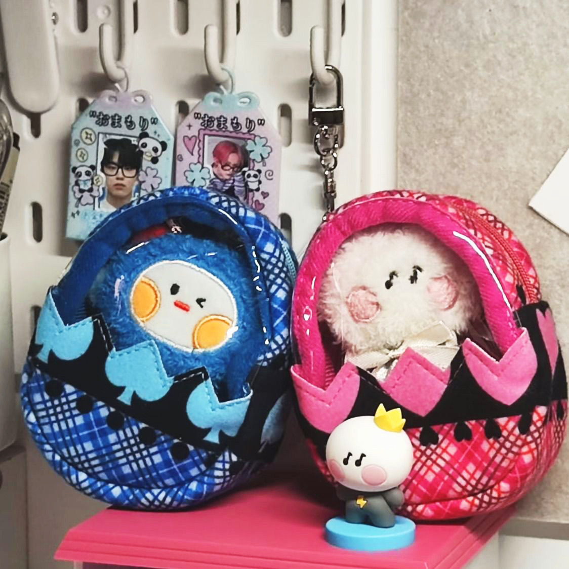 守护甜心同款娃包蛋形遛娃包透明小包挂件毛绒格子谷美收纳零钱包,淘宝优惠券,粉丝福利购,淘宝优惠卷