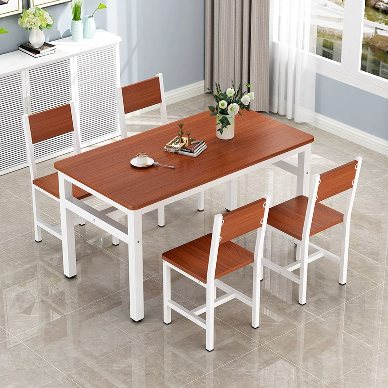 现代餐桌小户型家用吃饭桌子长方形快餐桌椅组合一桌2椅4椅简约易 - 图2
