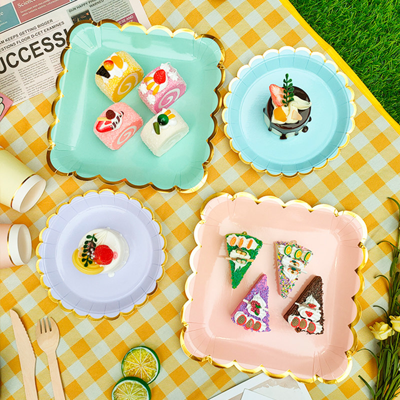野餐盘一次性餐盘儿童生日派对春游户外网红野餐餐具蛋糕盘子纸盘,淘宝优惠券,粉丝福利购,淘宝优惠卷