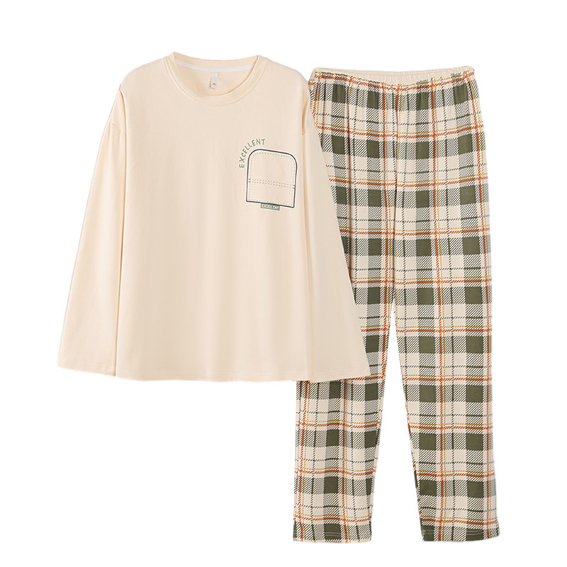 100%纯棉情侣睡衣长袖春秋女家居服休闲可外穿男士加大码套装秋季,淘宝优惠券,粉丝福利购,淘宝优惠卷